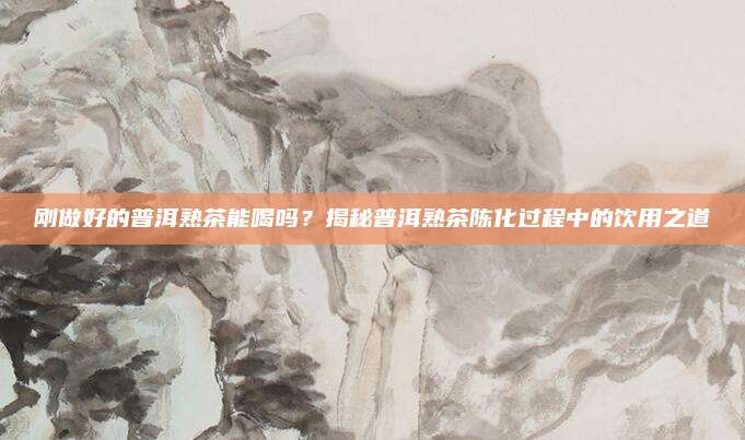 刚做好的普洱熟茶能喝吗?揭秘普洱熟茶陈化过程中的饮用之道