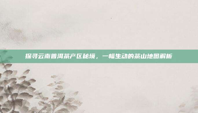 探寻云南普洱茶产区秘境,一幅生动的茶山地图解析