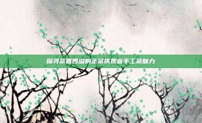 探寻茶香四溢的正宗铁观音手工茶魅力