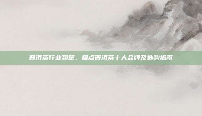 普洱茶行业翘楚，盘点普洱茶十大品牌及选购指南
