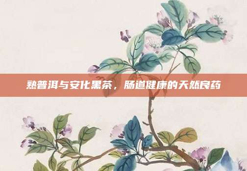 熟普洱与安化黑茶，肠道健康的天然良药