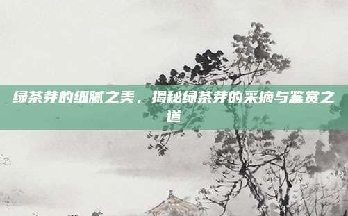 绿茶芽的细腻之美，揭秘绿茶芽的采摘与鉴赏之道