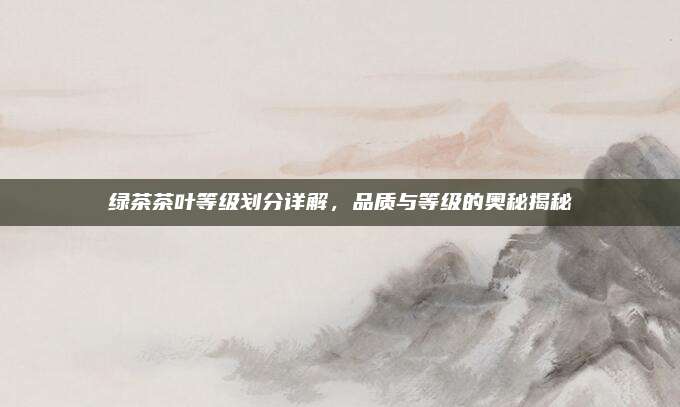 绿茶茶叶等级划分详解,品质与等级的奥秘揭秘