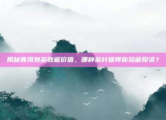 揭秘普洱熟茶收藏价值，哪种茶叶值得你珍藏投资？