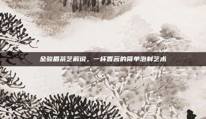 金骏眉茶艺解说，一杯香茗的简单泡制艺术