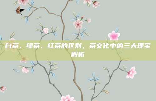 白茶、绿茶、红茶的区别，茶文化中的三大瑰宝解析