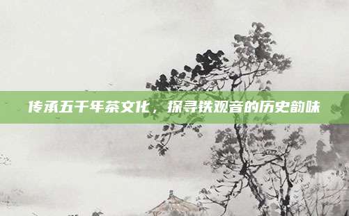 传承五千年茶文化,探寻铁观音的历史韵味