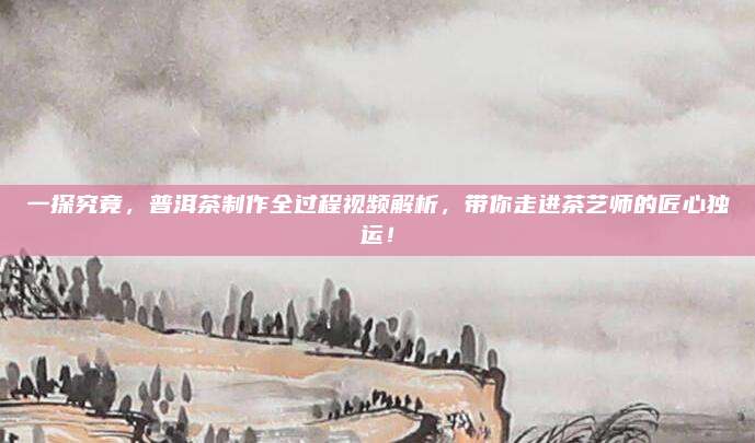一探究竟，普洱茶制作全过程视频解析，带你走进茶艺师的匠心独运！