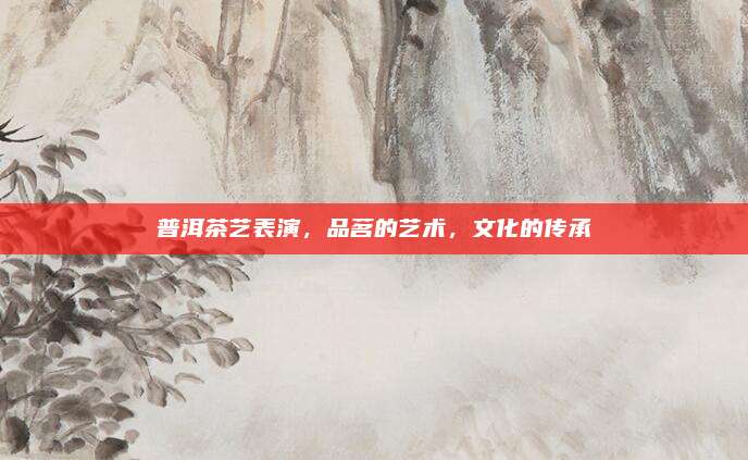 普洱茶艺表演，品茗的艺术，文化的传承