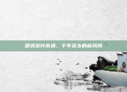 邵武茶叶市场，千年茶乡的新风尚