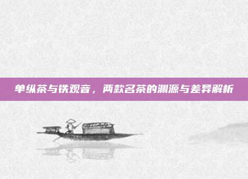 单纵茶与铁观音，两款名茶的渊源与差异解析