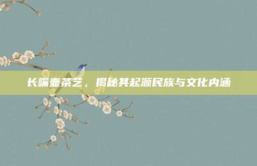长嘴壶茶艺,揭秘其起源民族与文化内涵