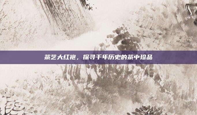 茶艺大红袍,探寻千年历史的茶中珍品