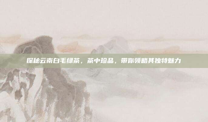 探秘云南白毛绿茶，茶中珍品，带你领略其独特魅力