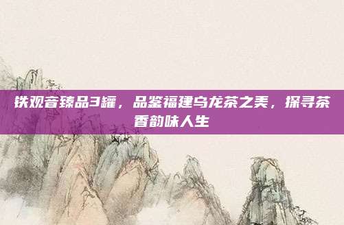 铁观音臻品3罐，品鉴福建乌龙茶之美，探寻茶香韵味人生