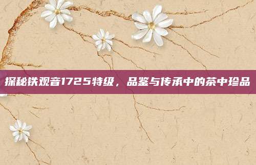 探秘铁观音1725特级,品鉴与传承中的茶中珍品