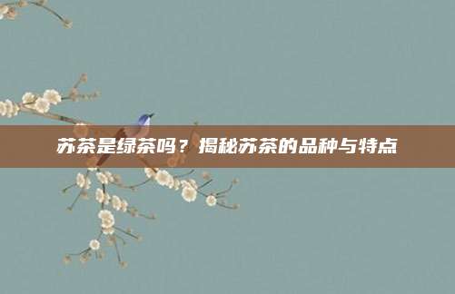 苏茶是绿茶吗？揭秘苏茶的品种与特点