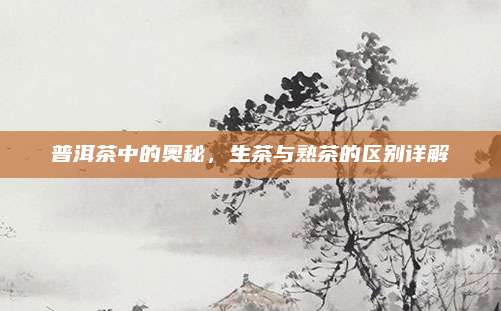 普洱茶中的奥秘，生茶与熟茶的区别详解
