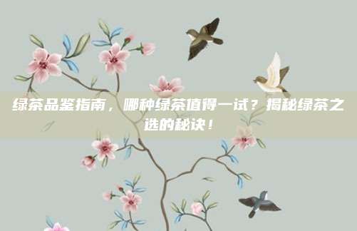 绿茶品鉴指南，哪种绿茶值得一试？揭秘绿茶之选的秘诀！