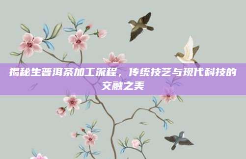 揭秘生普洱茶加工流程，传统技艺与现代科技的交融之美