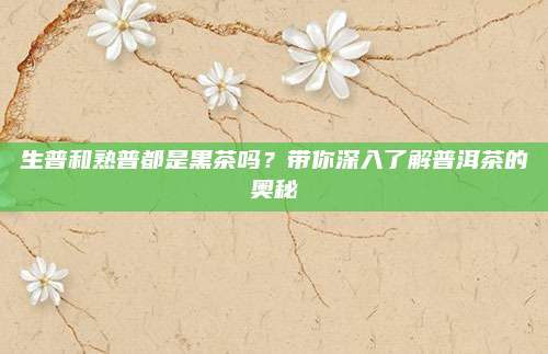 生普和熟普都是黑茶吗？带你深入了解普洱茶的奥秘