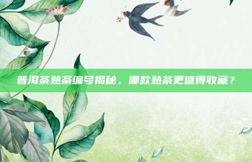 普洱茶熟茶编号揭秘,哪款熟茶更值得收藏?