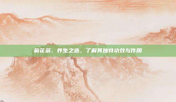 菊花茶，养生之选，了解其独特功效与作用