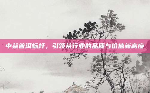 中茶普洱标杆，引领茶行业的品质与价值新高度