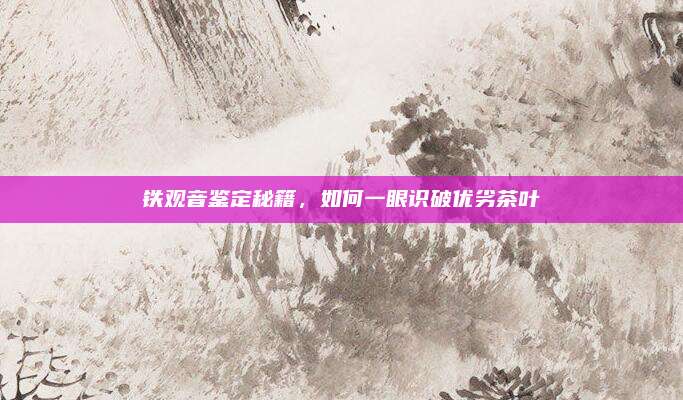 铁观音鉴定秘籍，如何一眼识破优劣茶叶