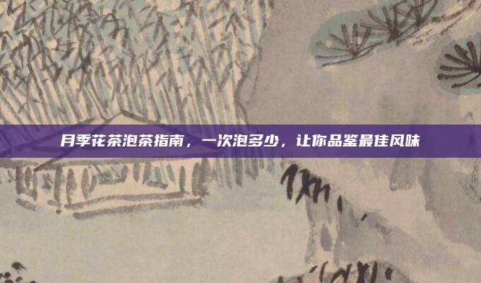 月季花茶泡茶指南，一次泡多少，让你品鉴最佳风味