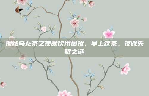 揭秘乌龙茶之夜晚饮用困扰,早上饮茶,夜晚失眠之谜