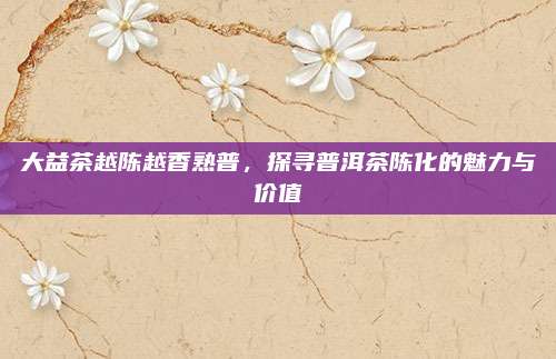 大益茶越陈越香熟普，探寻普洱茶陈化的魅力与价值