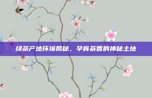 绿茶产地环境揭秘，孕育茶香的神秘土地