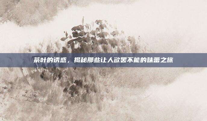 茶叶的诱惑，揭秘那些让人欲罢不能的味蕾之旅