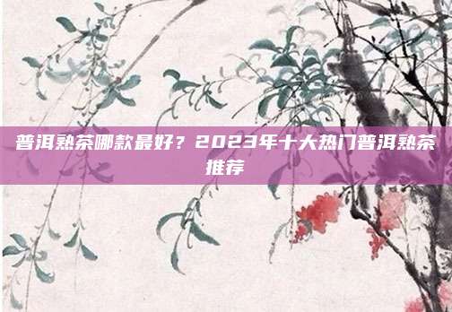 普洱熟茶哪款最好？2023年十大热门普洱熟茶推荐