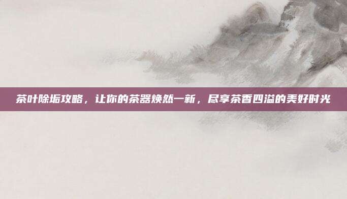 茶叶除垢攻略，让你的茶器焕然一新，尽享茶香四溢的美好时光