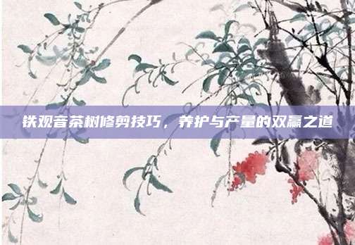 铁观音茶树修剪技巧,养护与产量的双赢之道