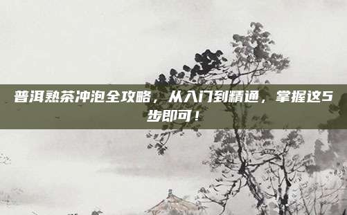 普洱熟茶冲泡全攻略，从入门到精通，掌握这5步即可！