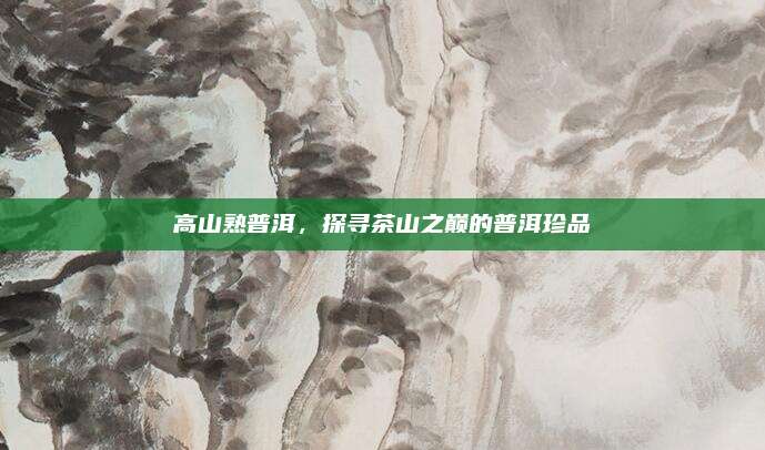 高山熟普洱,探寻茶山之巅的普洱珍品