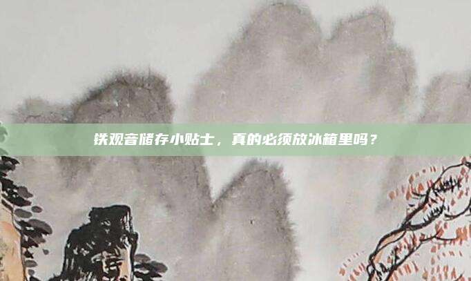 铁观音储存小贴士，真的必须放冰箱里吗？