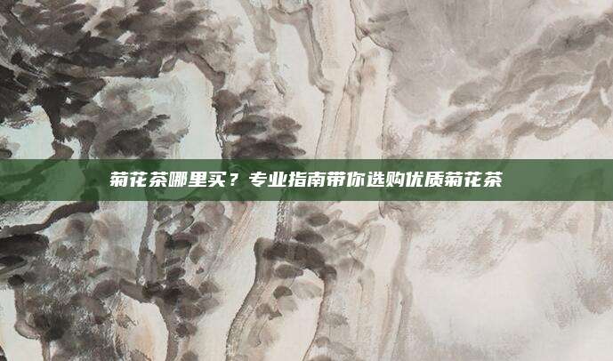 菊花茶哪里买?专业指南带你选购优质菊花茶