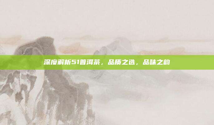 深度解析51普洱茶,品质之选,品味之韵
