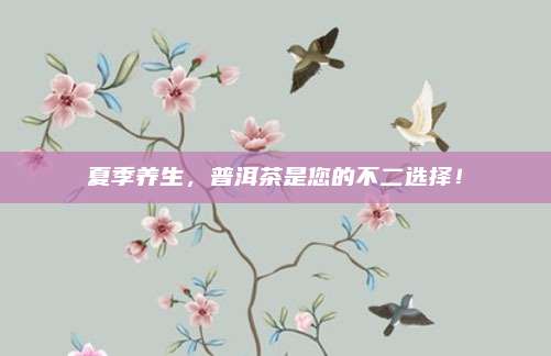夏季养生，普洱茶是您的不二选择！
