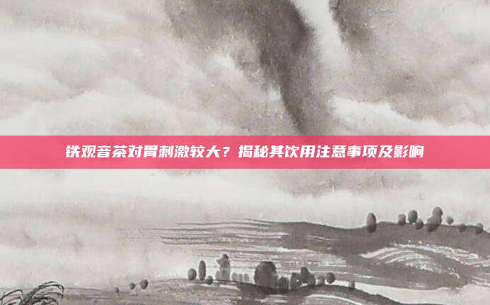 铁观音茶对胃刺激较大?揭秘其饮用注意事项及影响