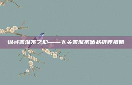 探寻普洱茶之韵——下关普洱茶精品推荐指南