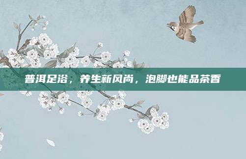 普洱足浴,养生新风尚,泡脚也能品茶香