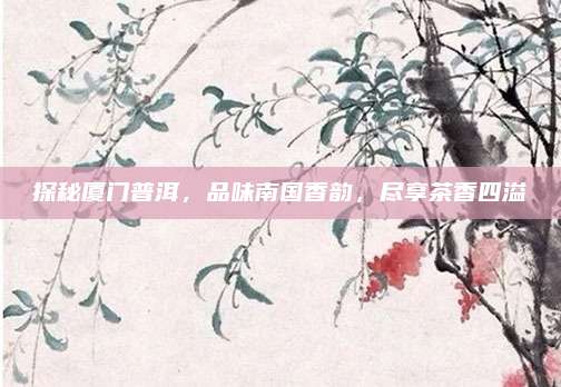 探秘厦门普洱，品味南国香韵，尽享茶香四溢