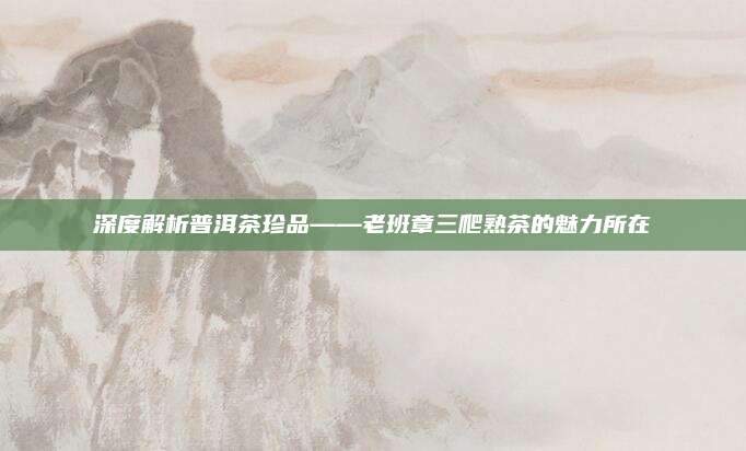 深度解析普洱茶珍品——老班章三爬熟茶的魅力所在