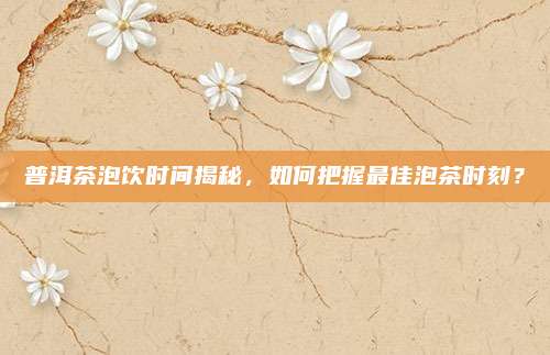 普洱茶泡饮时间揭秘，如何把握最佳泡茶时刻？