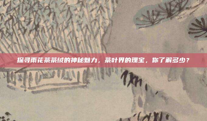 探寻雨花茶茶绒的神秘魅力，茶叶界的瑰宝，你了解多少？